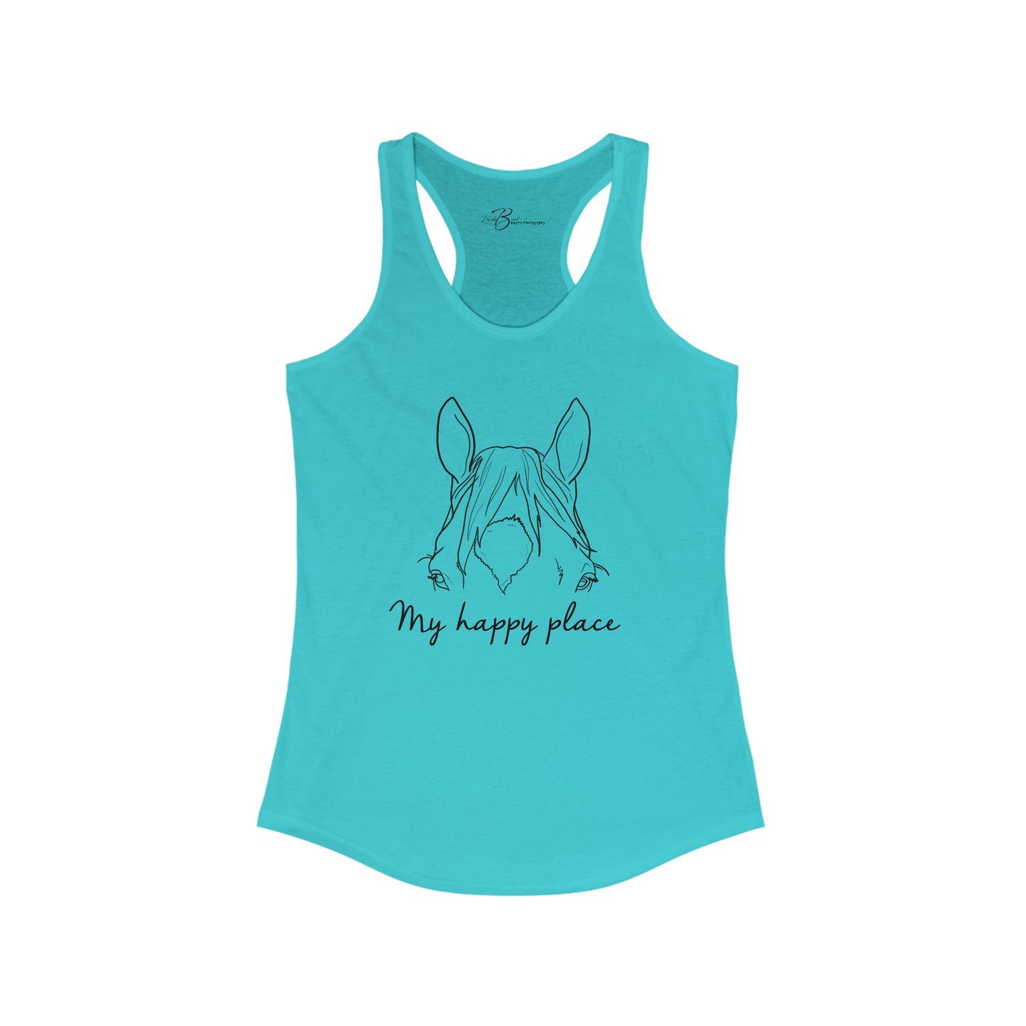 My Happy Place - Horses - Women's Ideal Racerback Tank