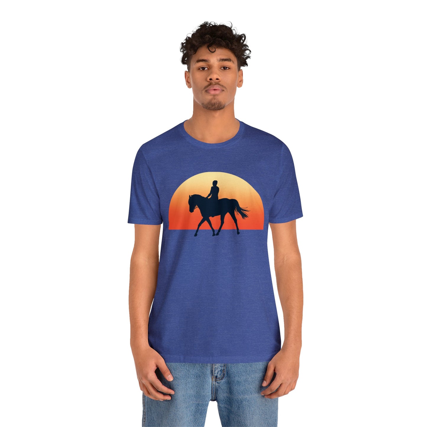 Horse Sunset - Unisex Short Sleeve Jersey Tee