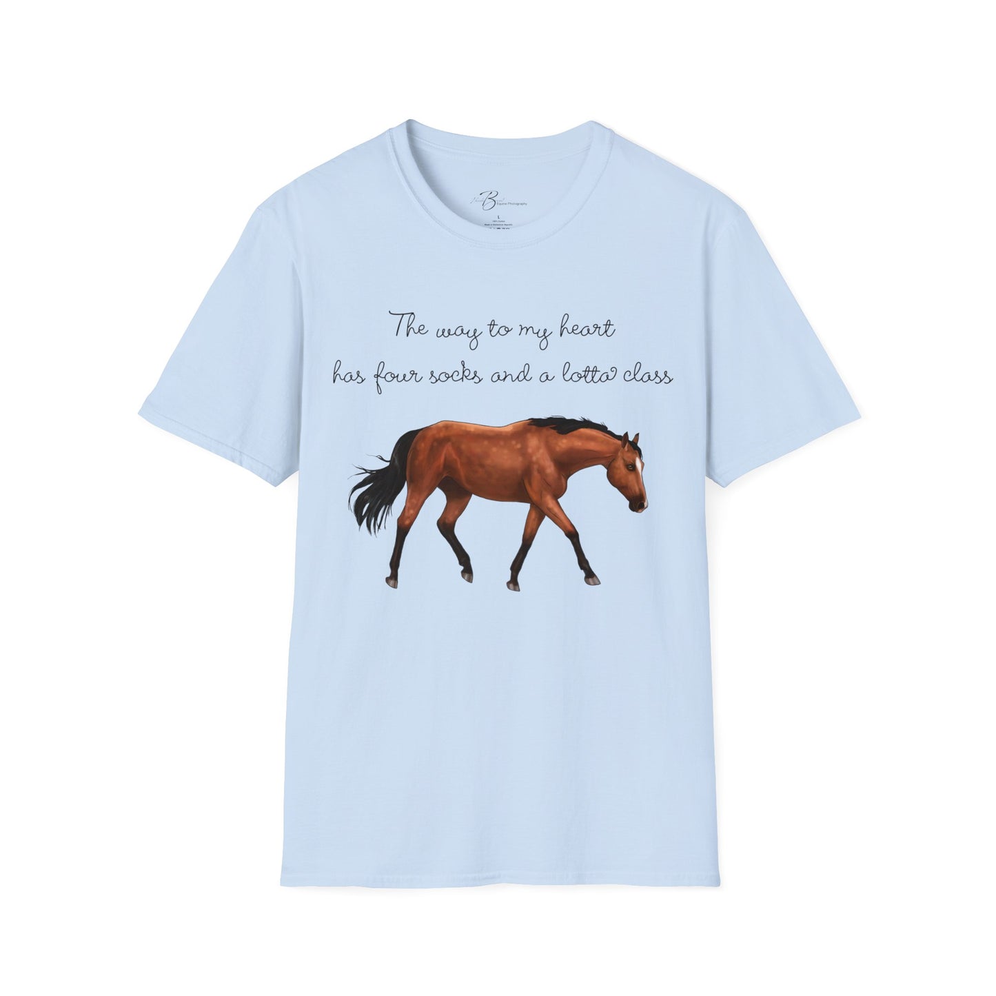 The Way To My Heart - Bay - Horse Lover T-Shirt - Color Specific