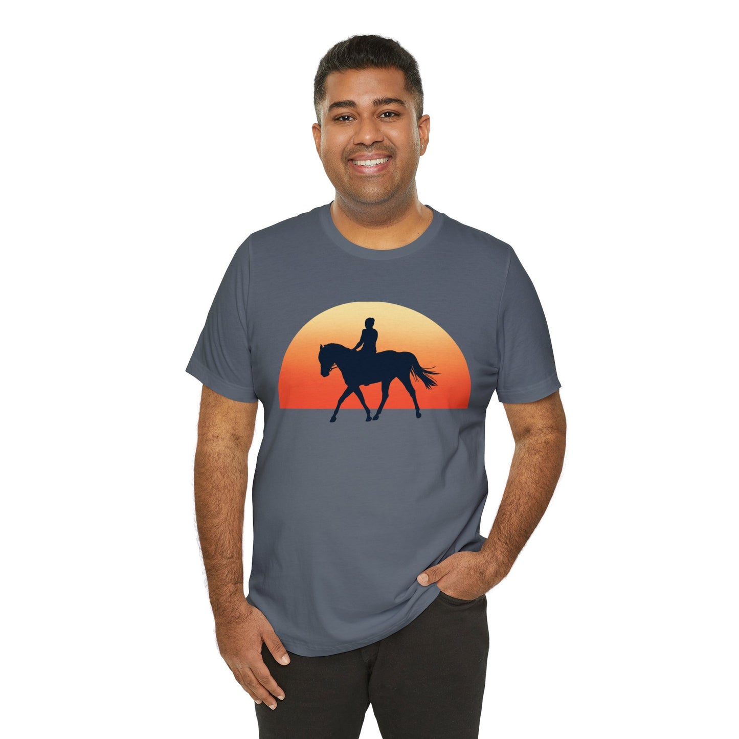 Horse Sunset - Unisex Short Sleeve Jersey Tee