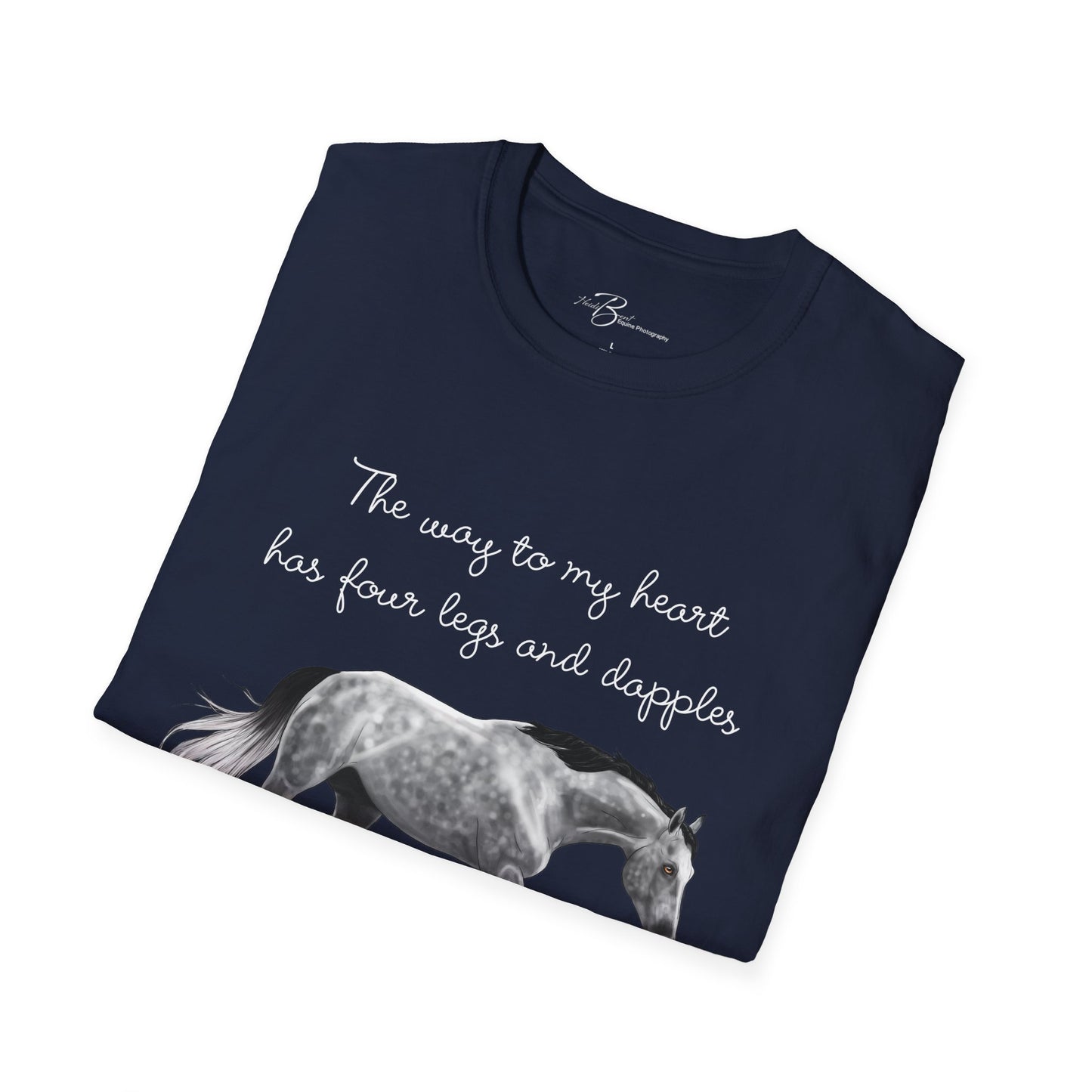 The Way To My Heart - Dappled Grey - Horse Lover T-Shirt - Color Specific