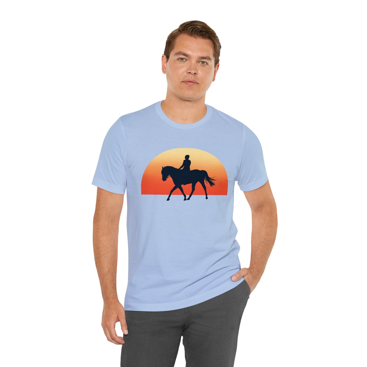 Horse Sunset - Unisex Short Sleeve Jersey Tee