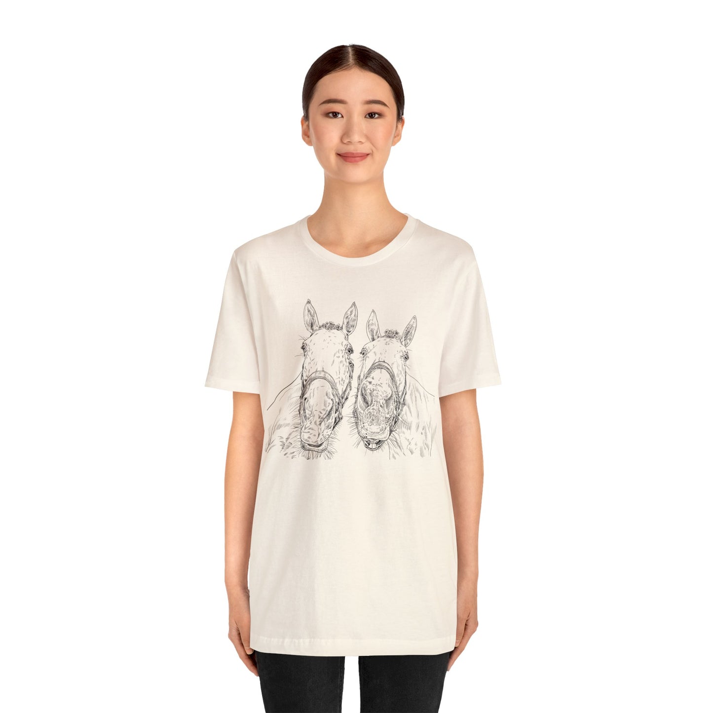 Horse Faces - Unisex Short Sleeve Jersey Tee