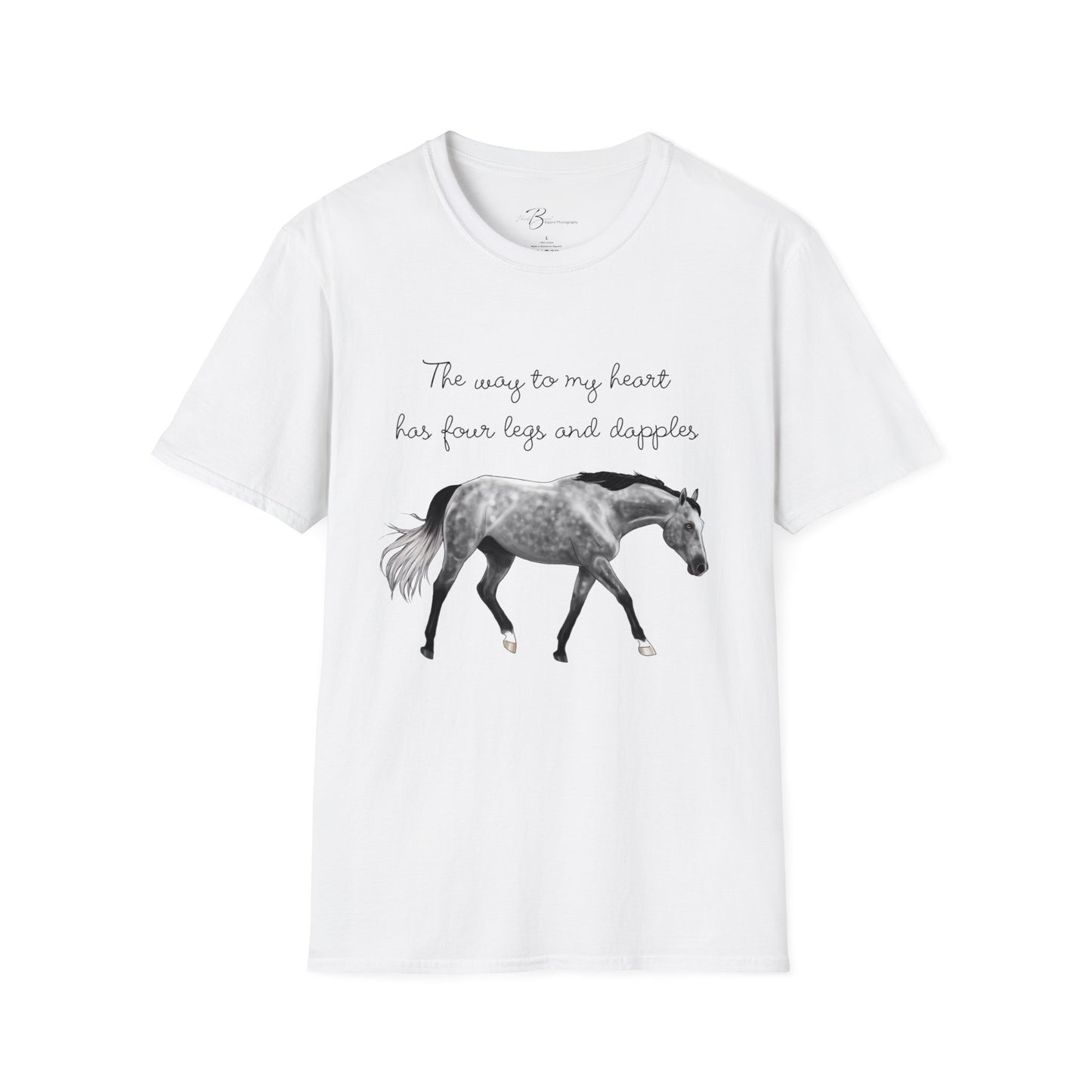 The Way To My Heart - Dappled Grey - Horse Lover T-Shirt - Color Specific