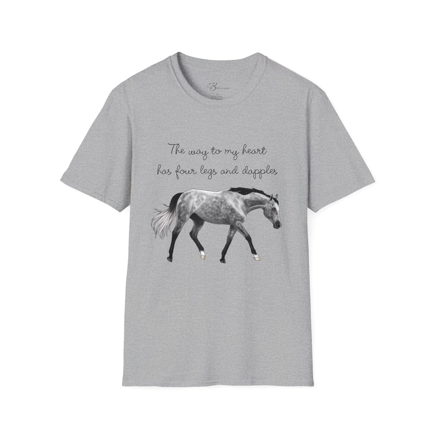 The Way To My Heart - Dappled Grey - Horse Lover T-Shirt - Color Specific