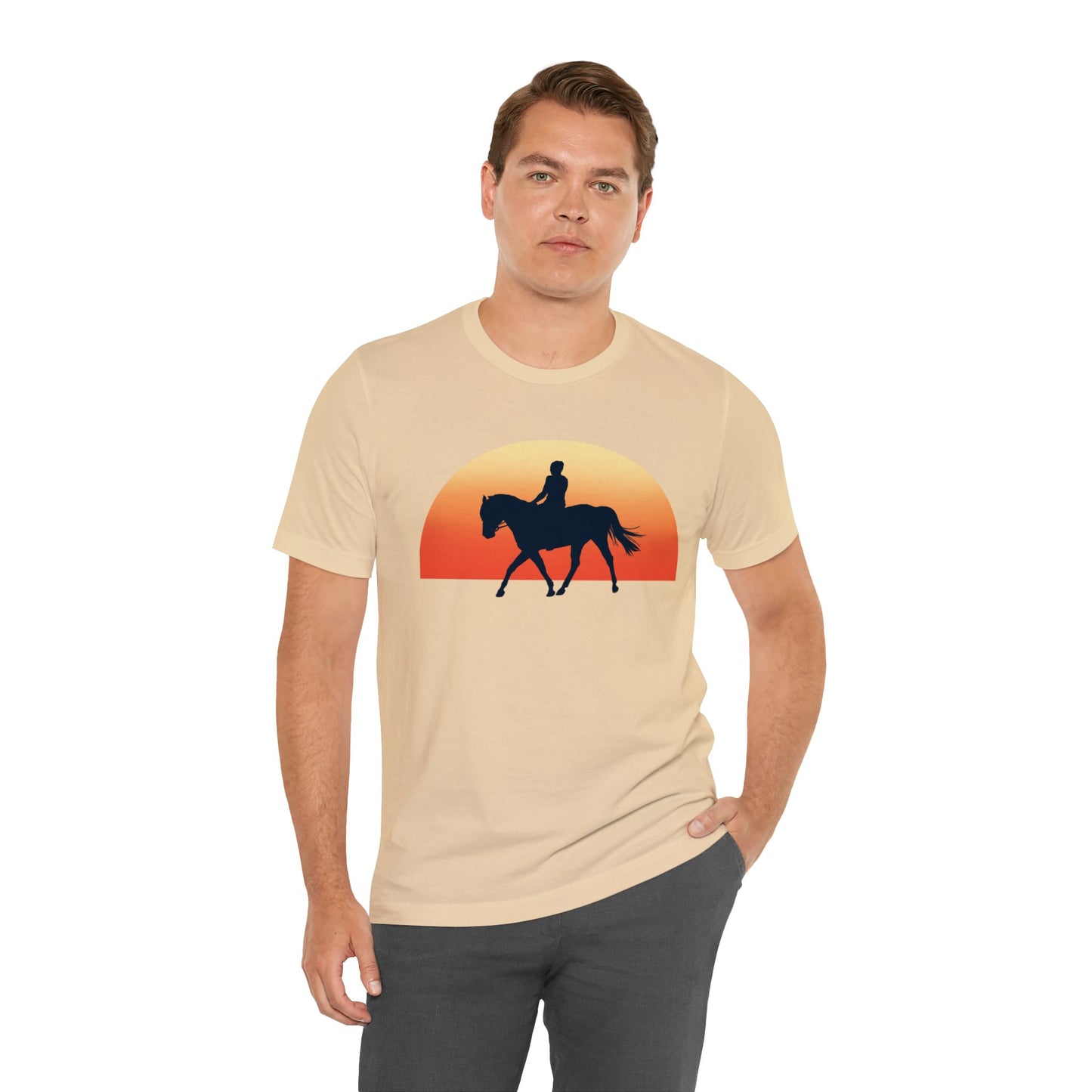 Horse Sunset - Unisex Short Sleeve Jersey Tee