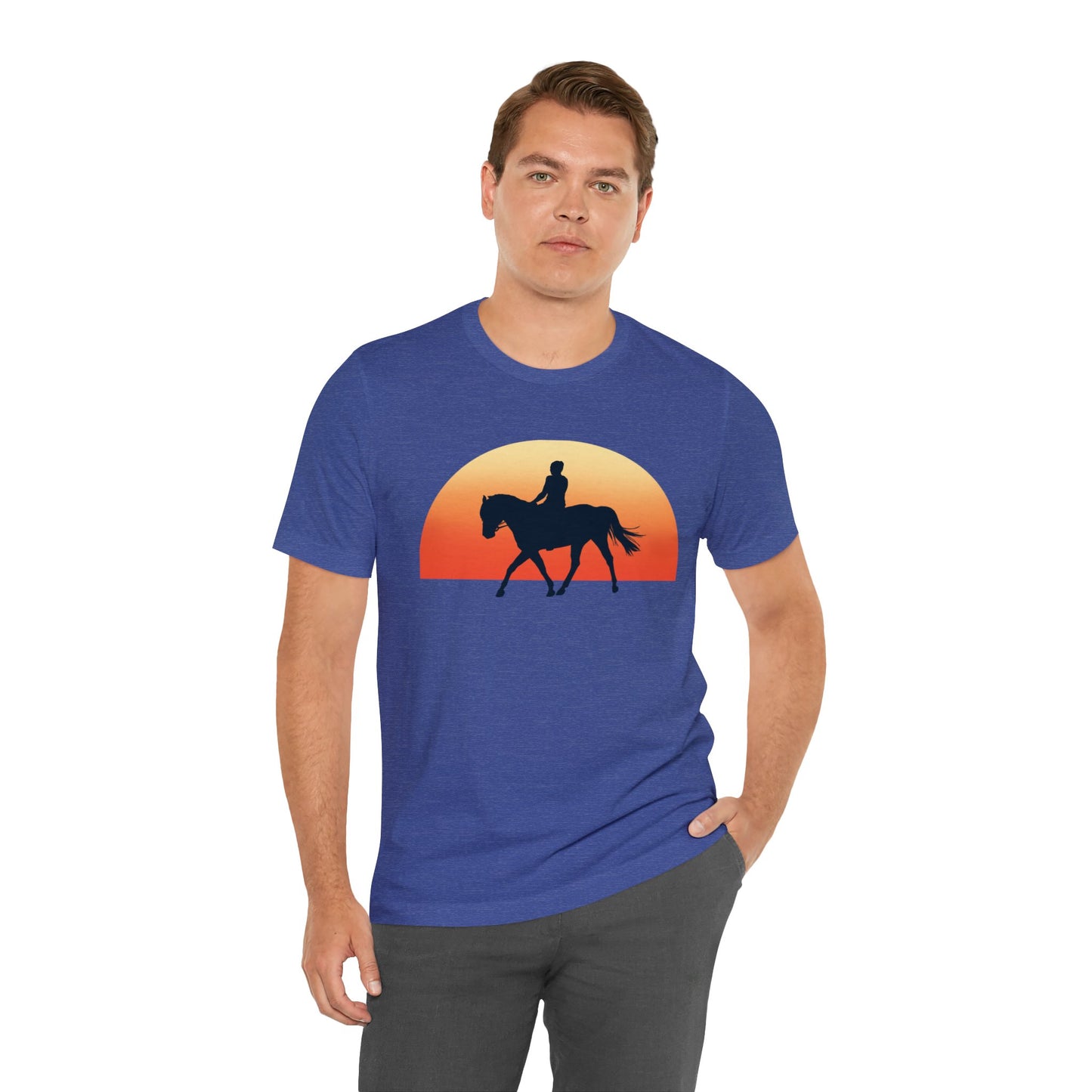 Horse Sunset - Unisex Short Sleeve Jersey Tee