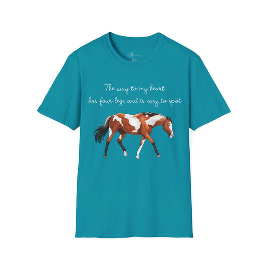 The Way To My Heart - Paint - Horse Lover T-Shirt - Color Specific