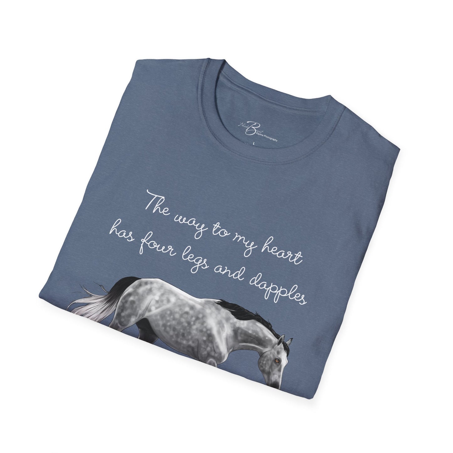 The Way To My Heart - Dappled Grey - Horse Lover T-Shirt - Color Specific