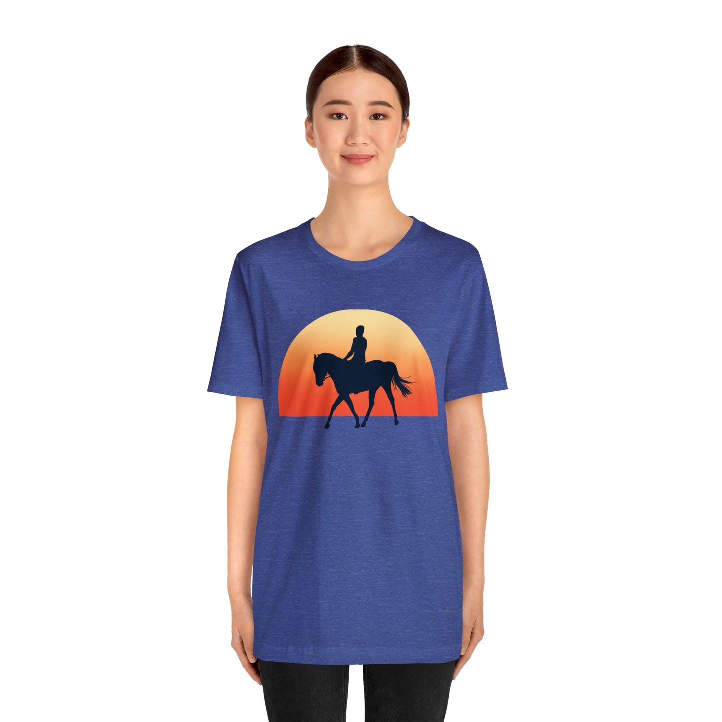 Horse Sunset - Unisex Short Sleeve Jersey Tee