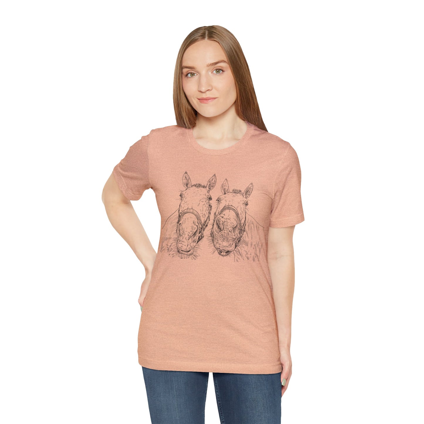 Horse Faces - Unisex Short Sleeve Jersey Tee