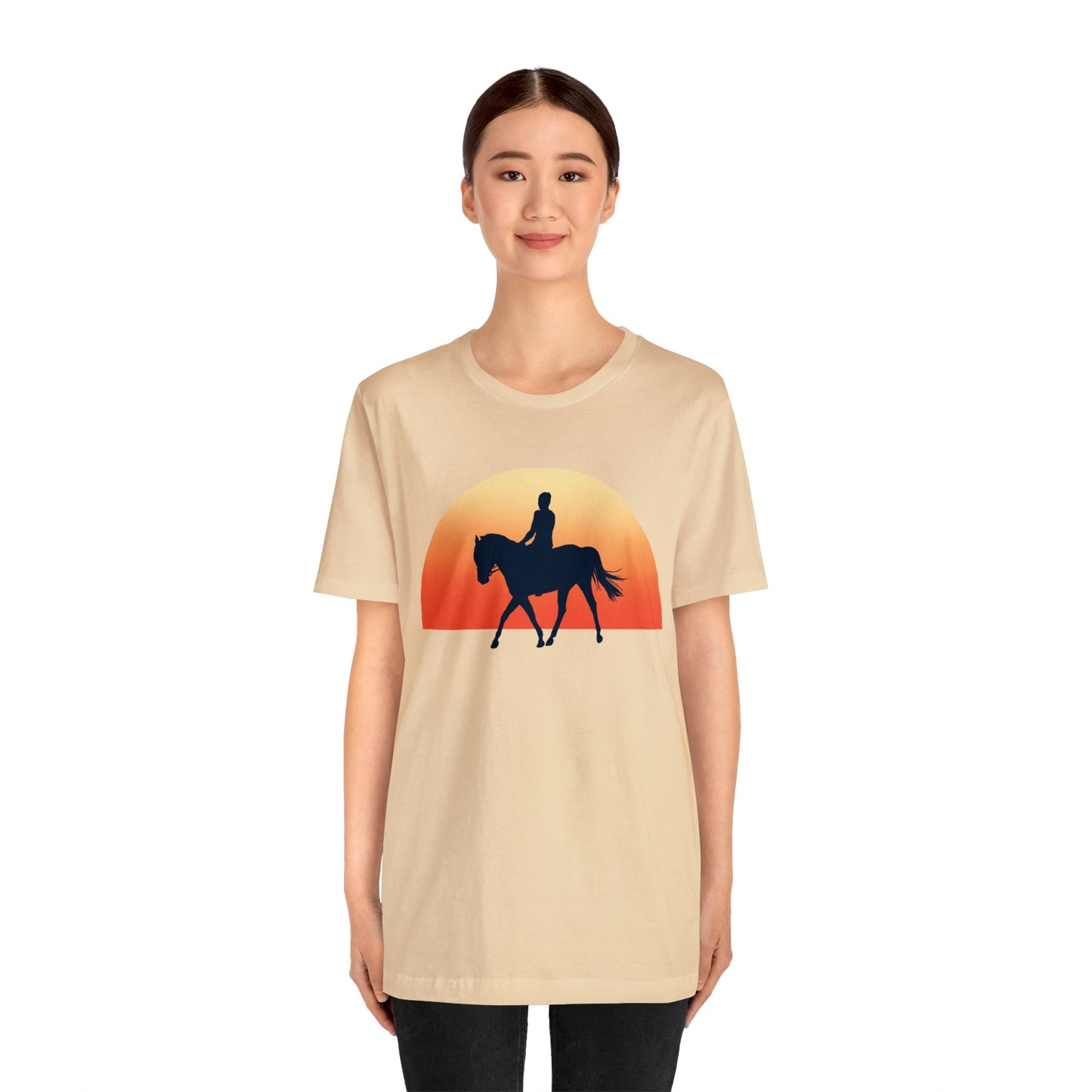 Horse Sunset - Unisex Short Sleeve Jersey Tee