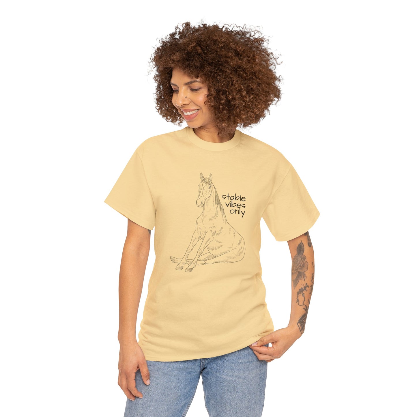 Jeezy - Stable Vibes Only - Sitting Horse - Unisex Cotton Tee - Made in the USA