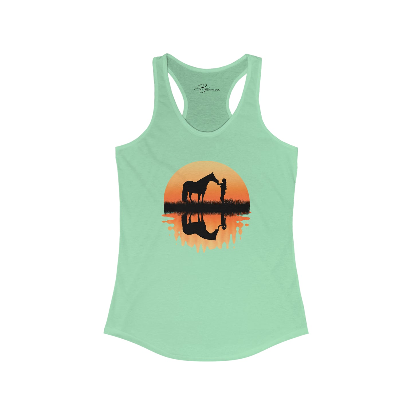 Inner Self - Girl Reflection - Orange - Women's Ideal Racerback Tank