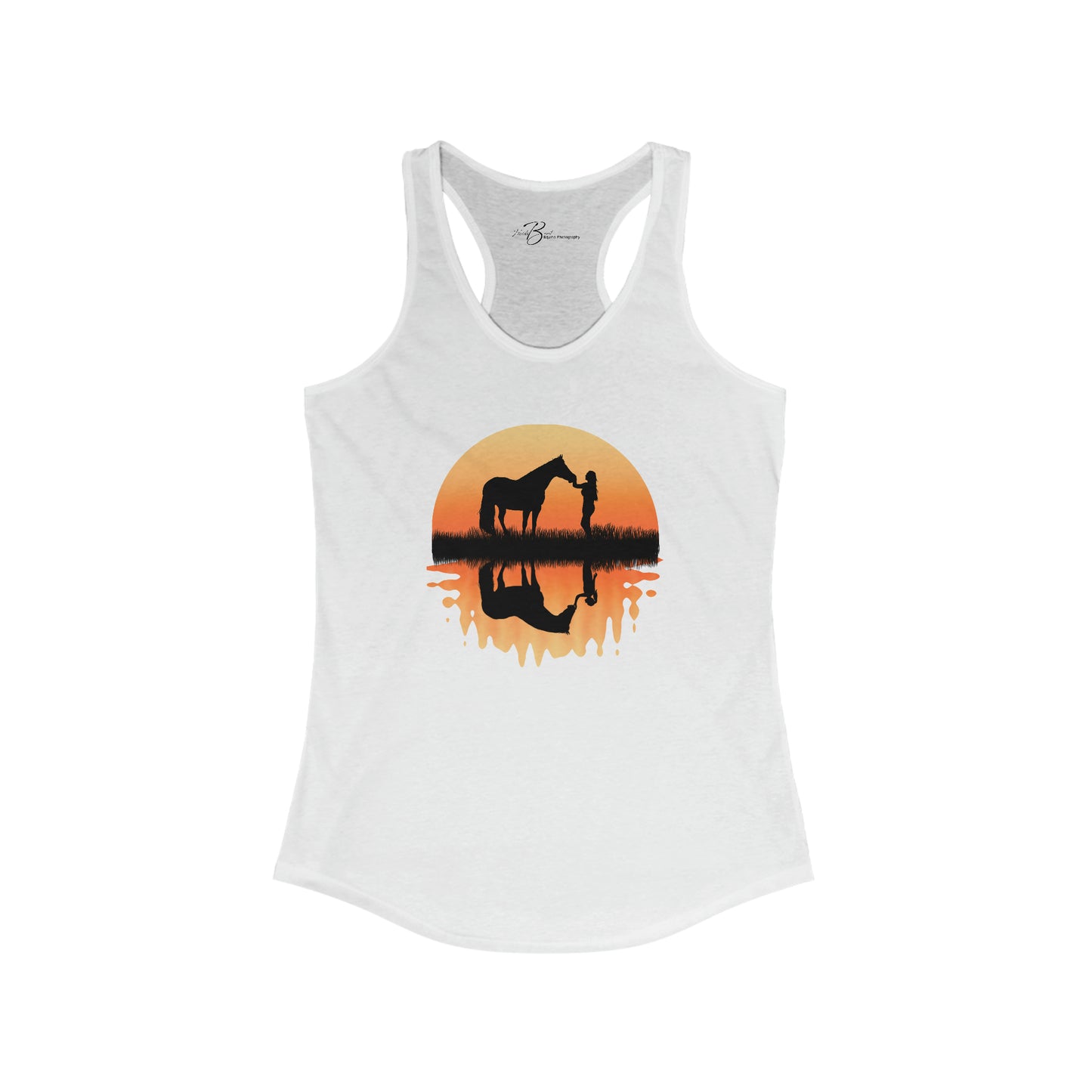 Inner Self - Girl Reflection - Orange - Women's Ideal Racerback Tank