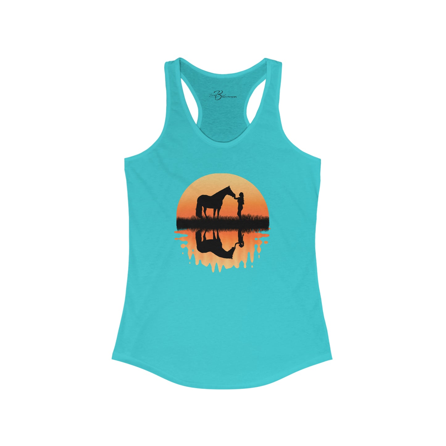 Inner Self - Girl Reflection - Orange - Women's Ideal Racerback Tank