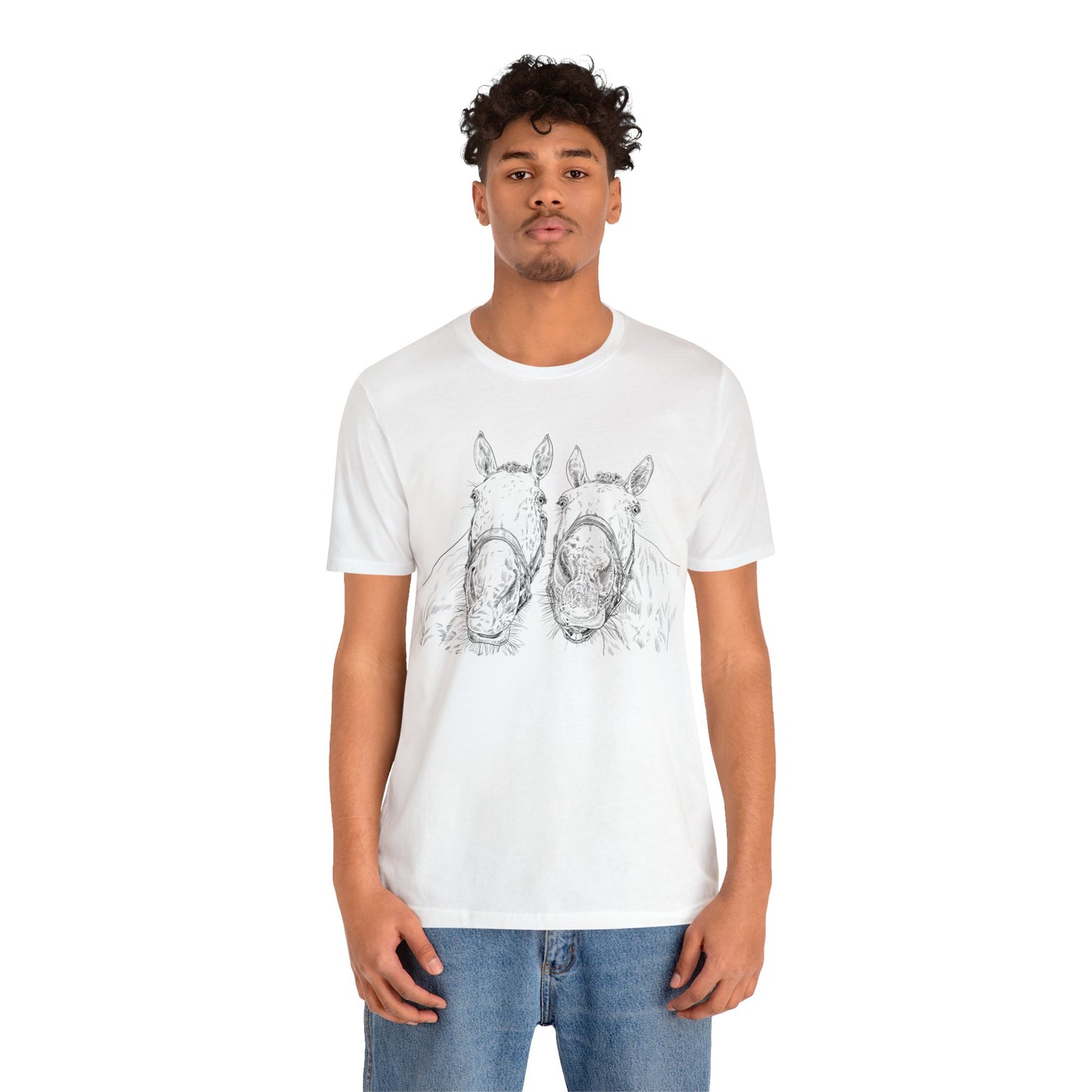 Horse Faces - Unisex Short Sleeve Jersey Tee