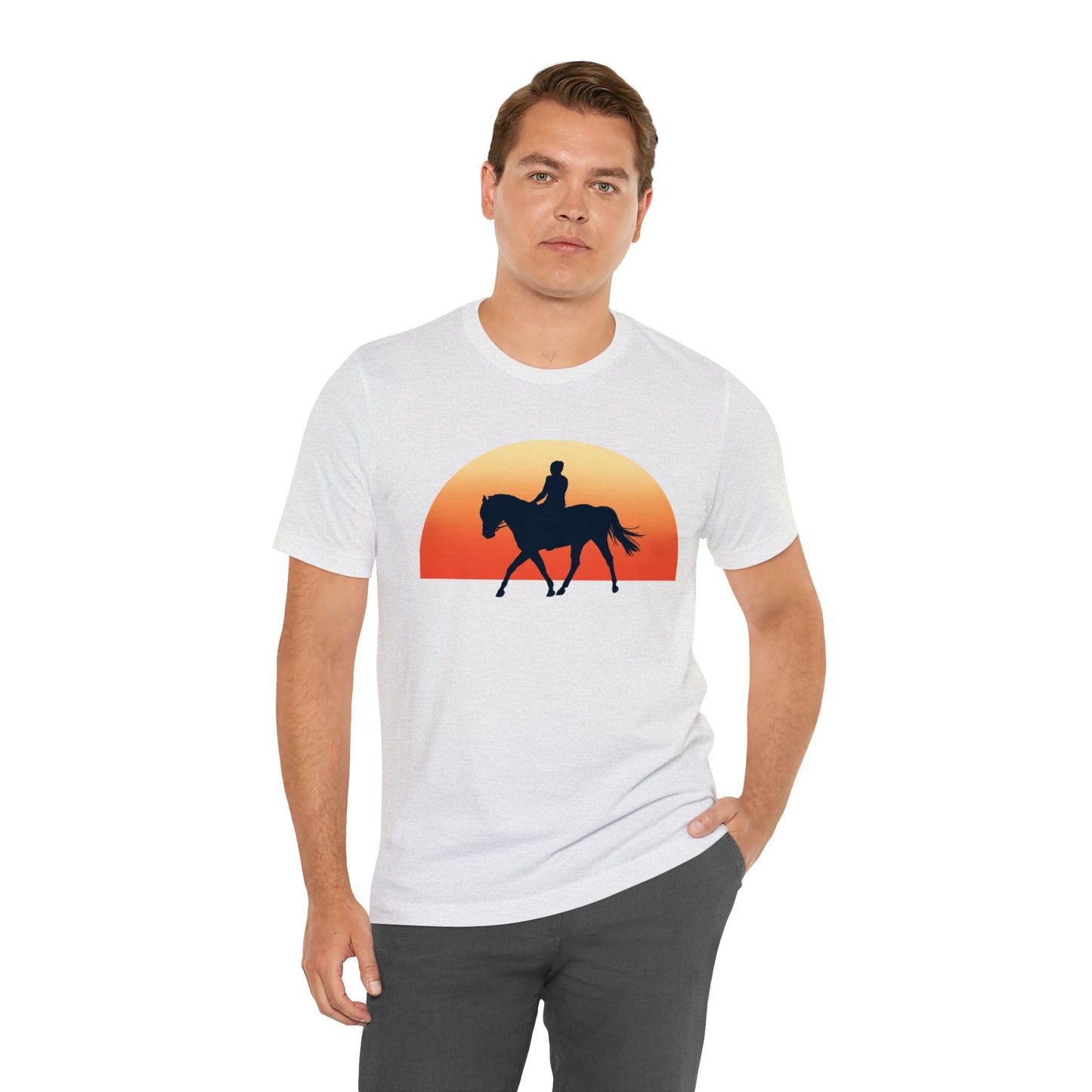 Horse Sunset - Unisex Short Sleeve Jersey Tee