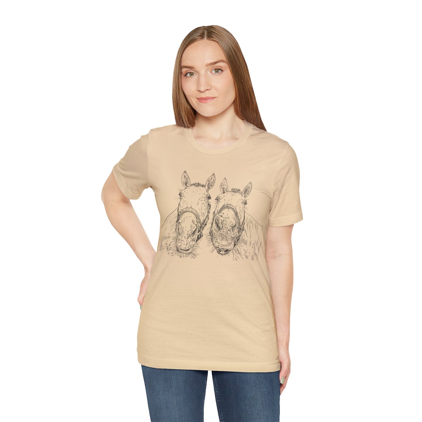 Horse Faces - Unisex Short Sleeve Jersey Tee