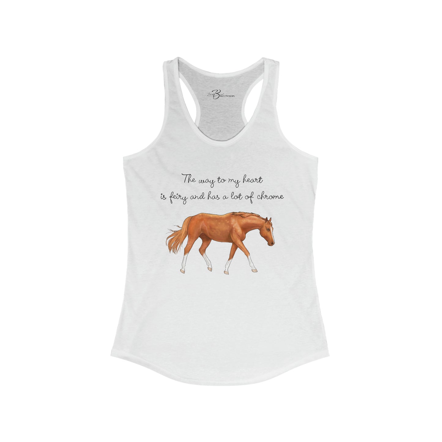 The Way To My Heart - Chestnut - Women's Ideal Racerback Tank