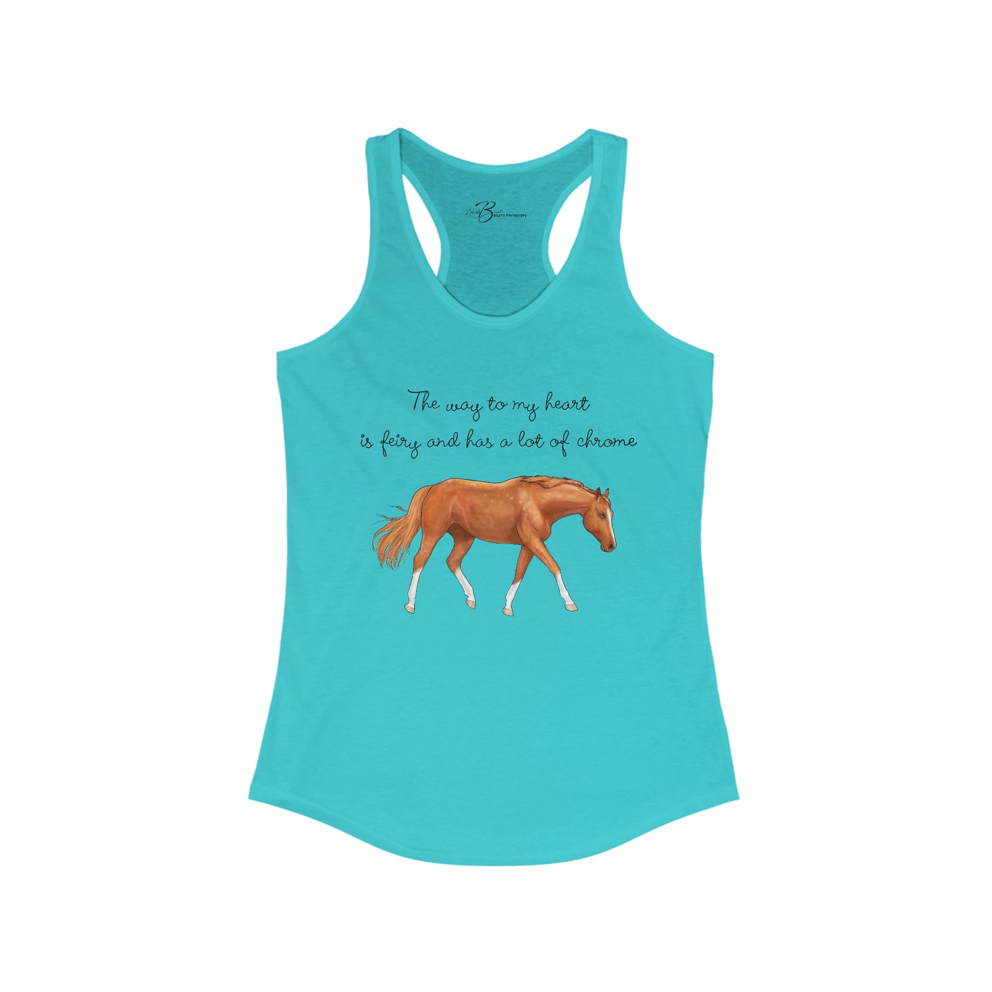 The Way To My Heart - Chestnut - Women's Ideal Racerback Tank