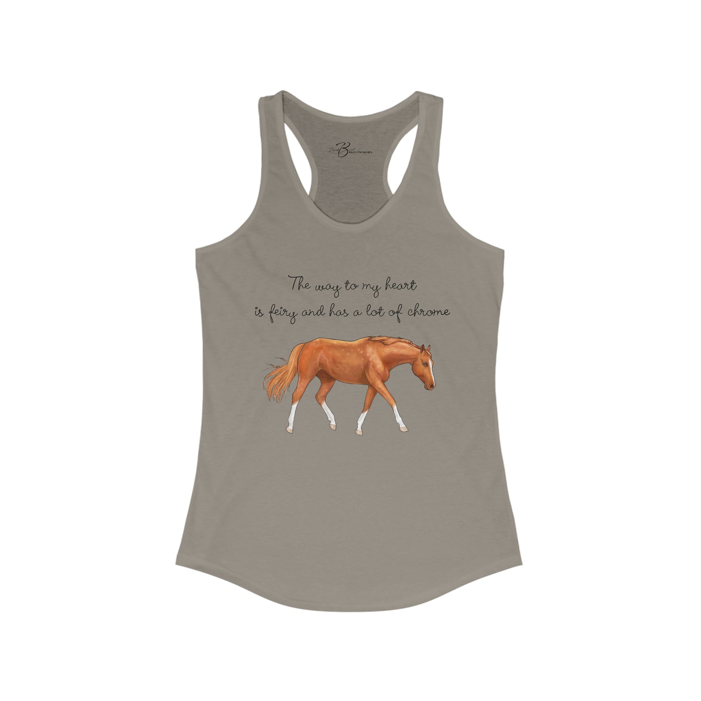 The Way To My Heart - Chestnut - Women's Ideal Racerback Tank