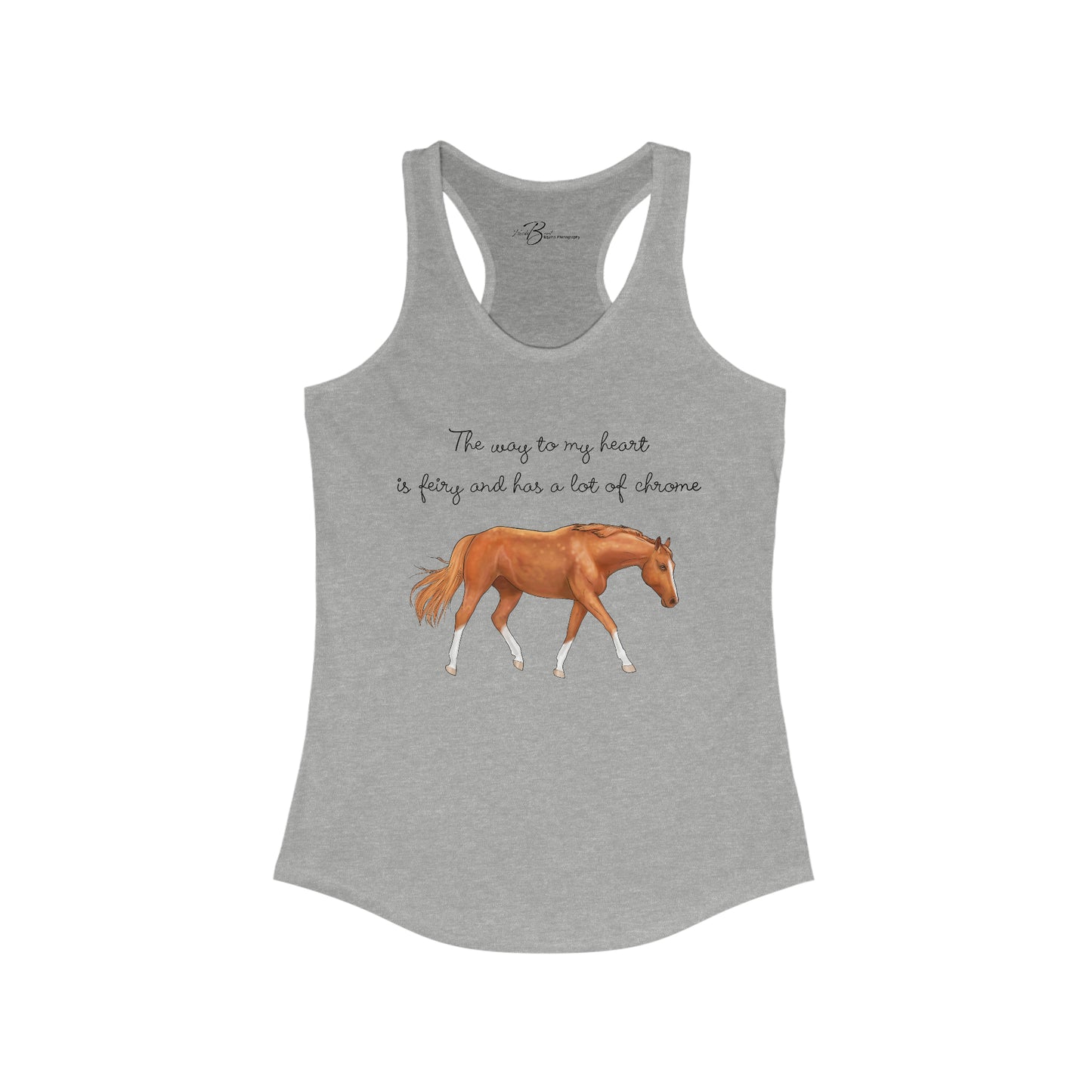 The Way To My Heart - Chestnut - Women's Ideal Racerback Tank