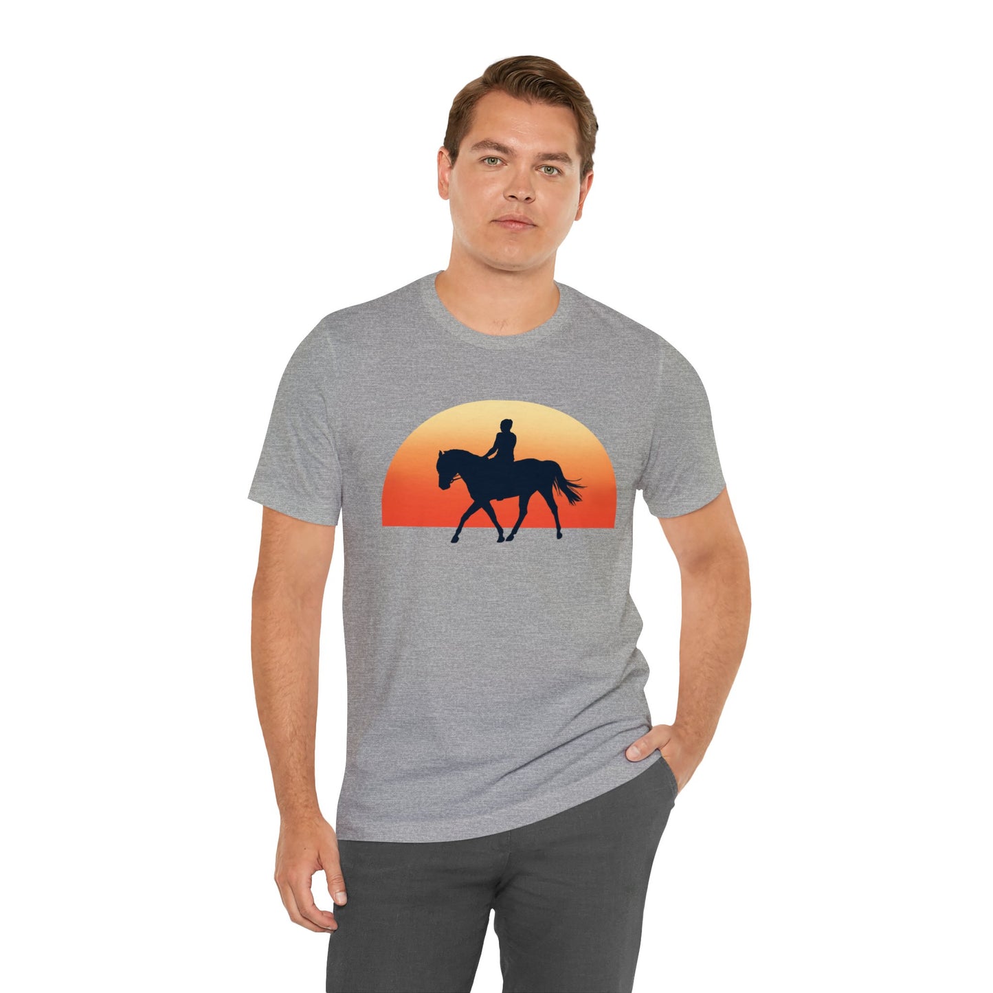 Horse Sunset - Unisex Short Sleeve Jersey Tee