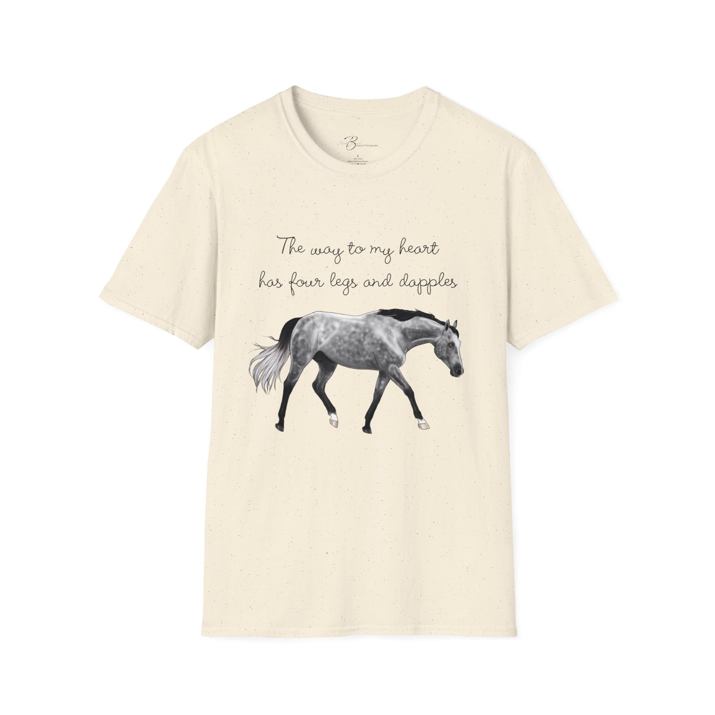 The Way To My Heart - Dappled Grey - Horse Lover T-Shirt - Color Specific