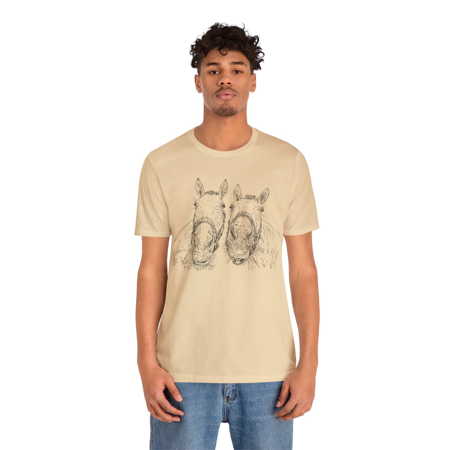 Horse Faces - Unisex Short Sleeve Jersey Tee