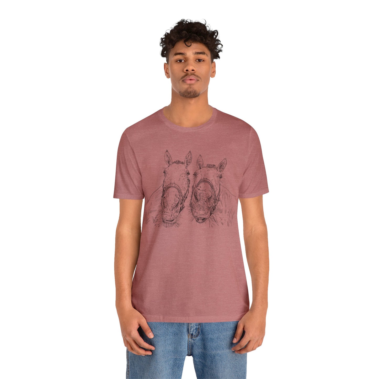 Horse Faces - Unisex Short Sleeve Jersey Tee