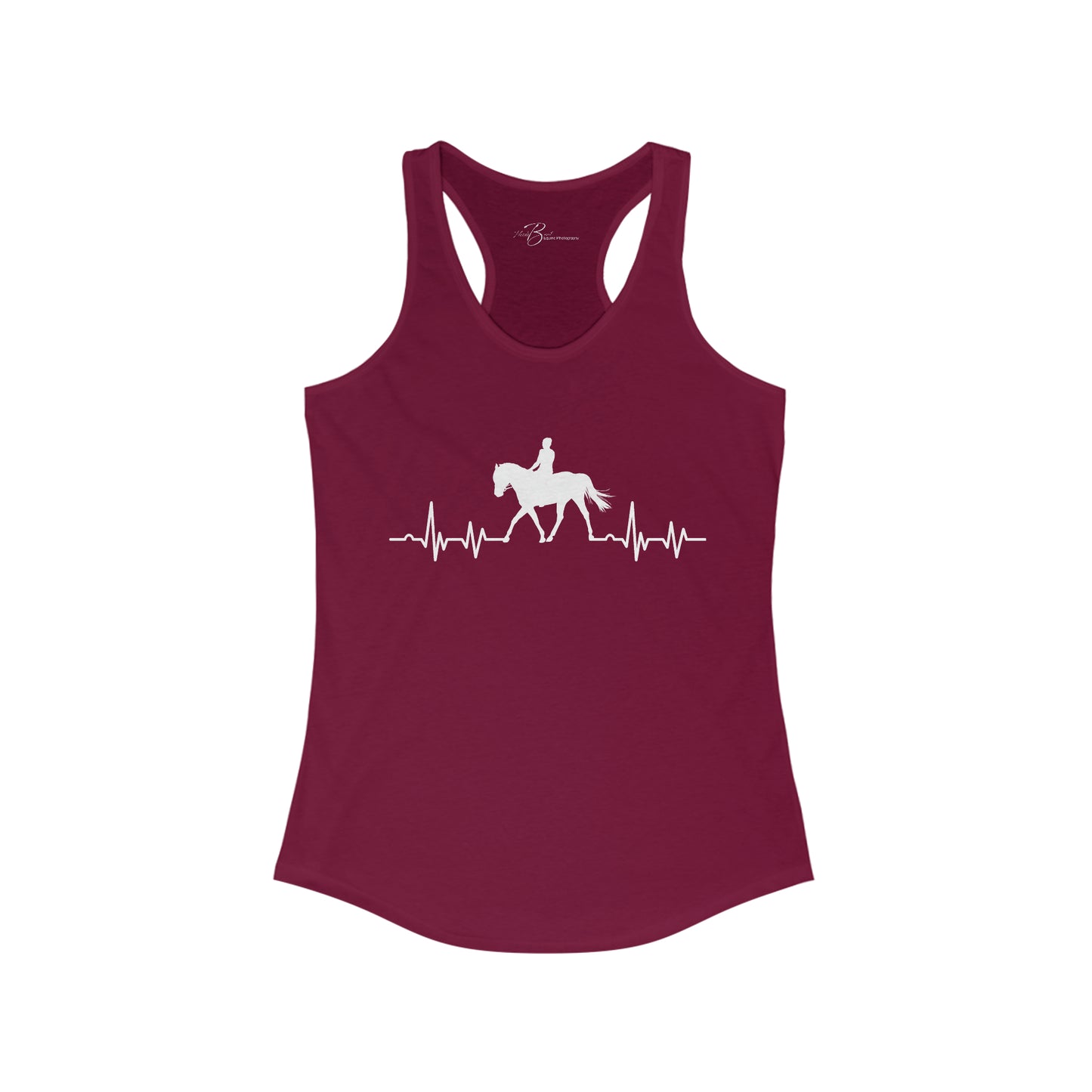 We Ride to Live - Horse Heartbeat - Women's Ideal Racerback Tank