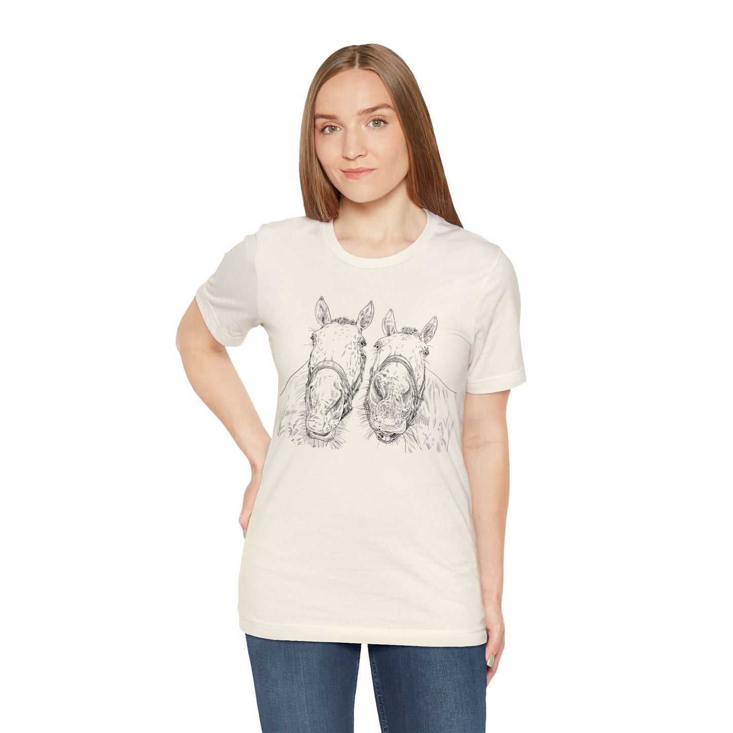 Horse Faces - Unisex Short Sleeve Jersey Tee