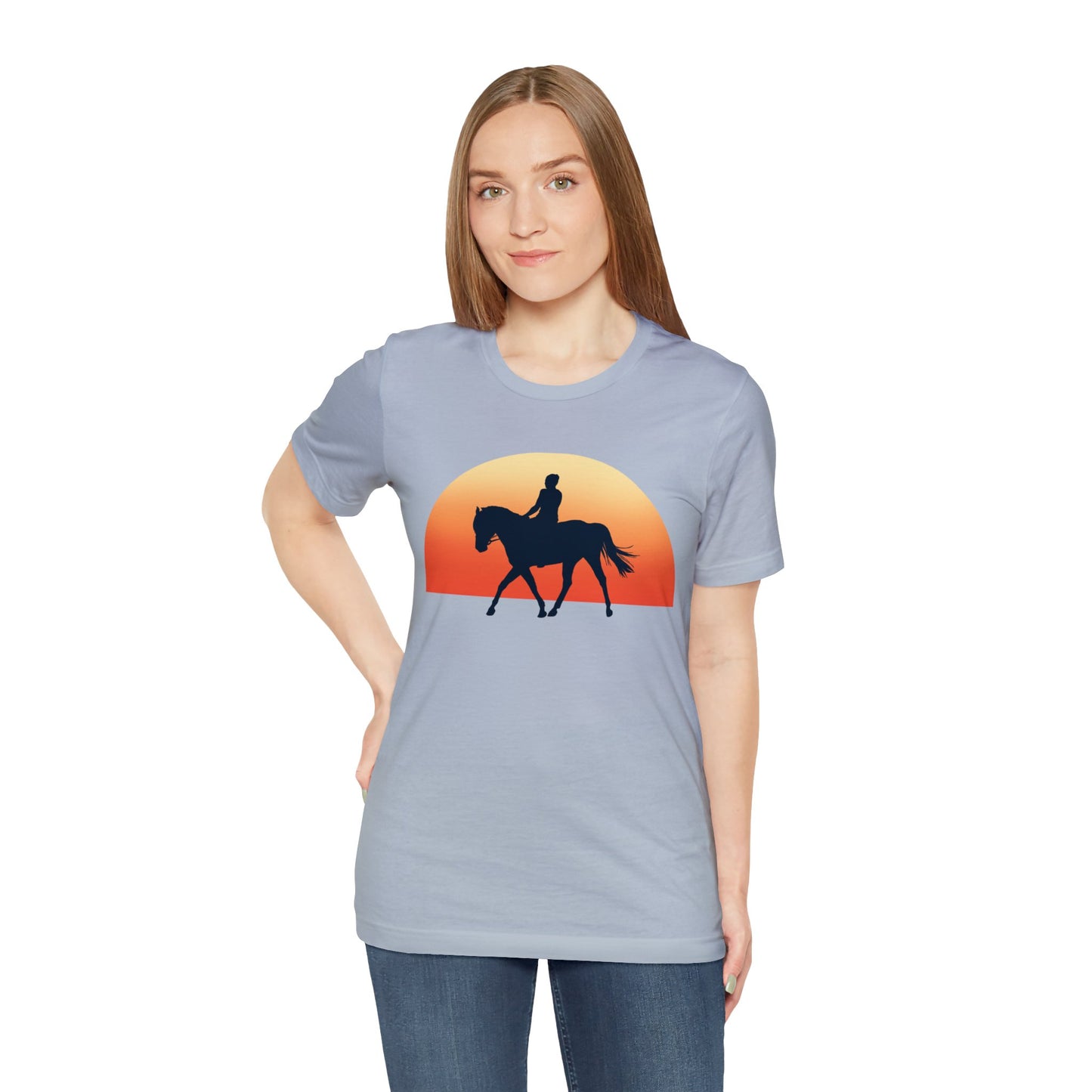 Horse Sunset - Unisex Short Sleeve Jersey Tee