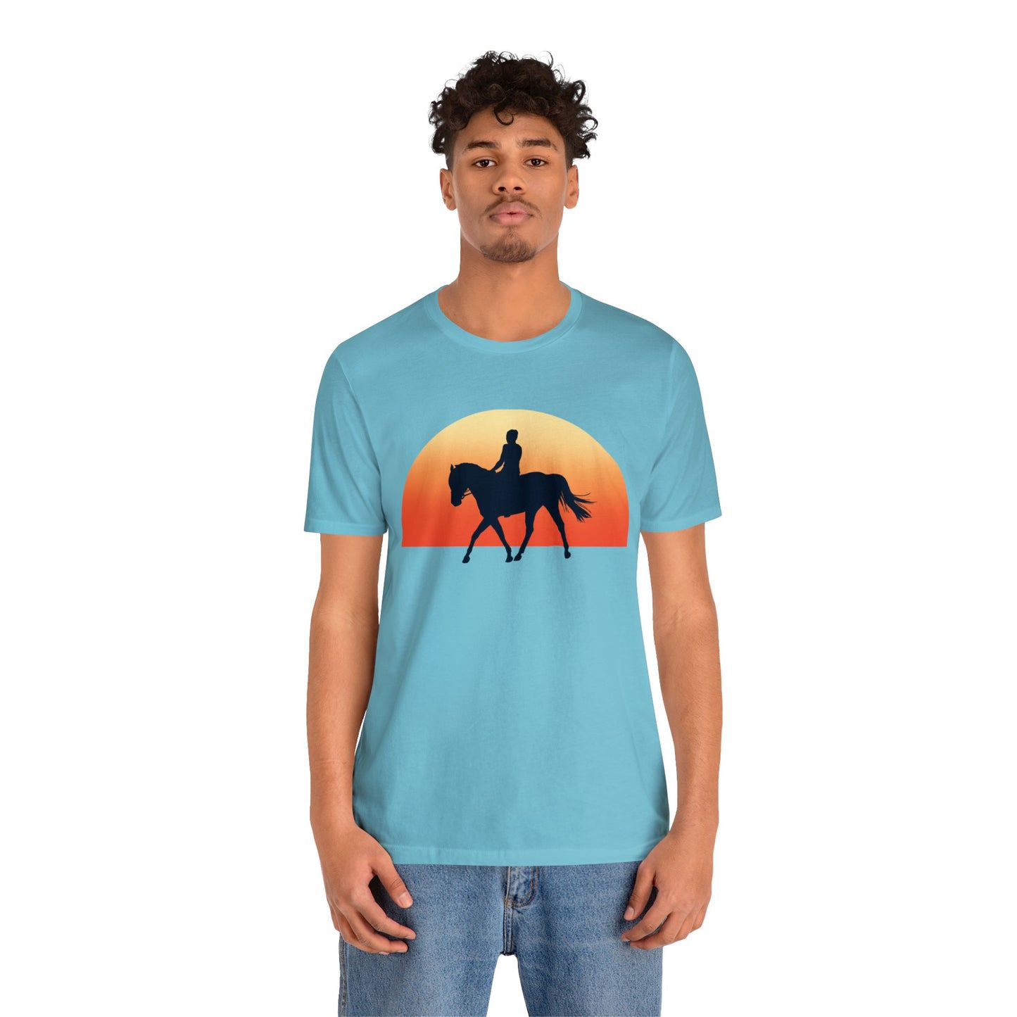 Horse Sunset - Unisex Short Sleeve Jersey Tee