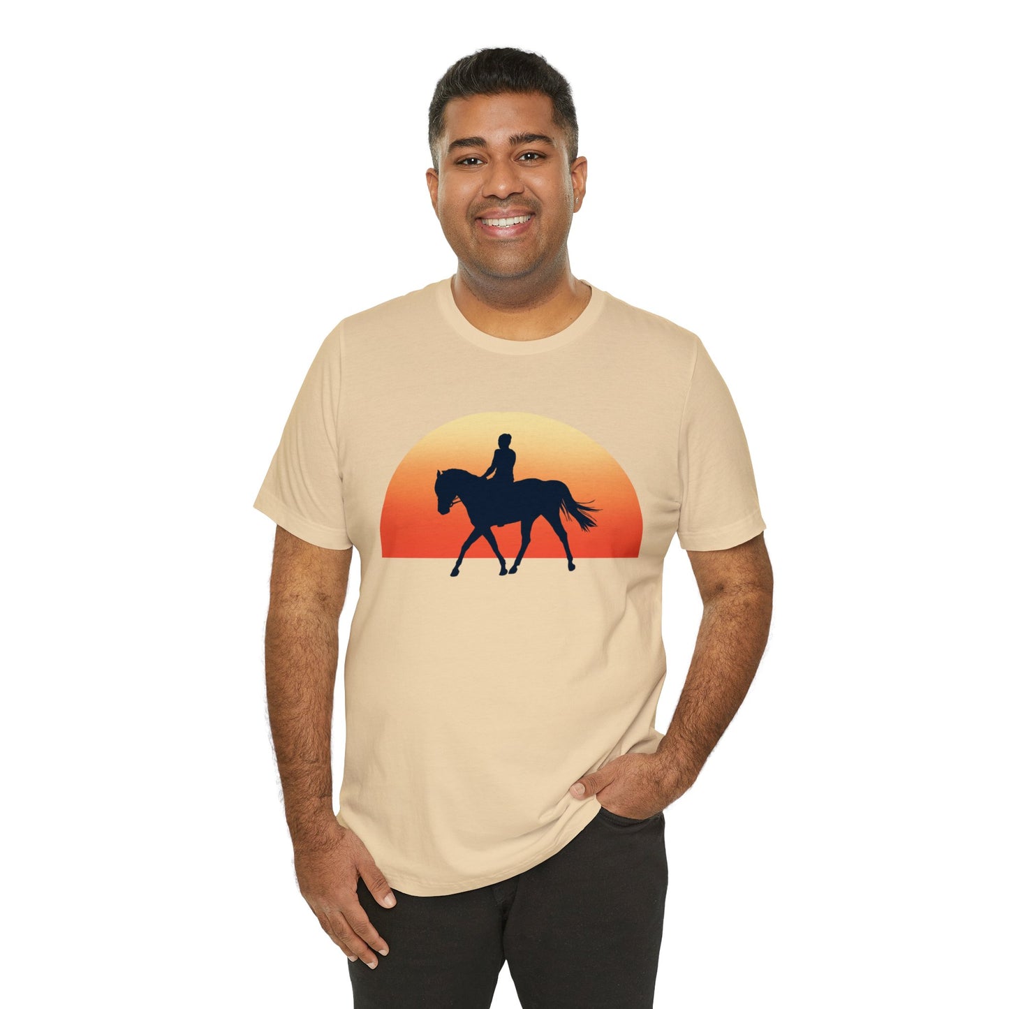 Horse Sunset - Unisex Short Sleeve Jersey Tee