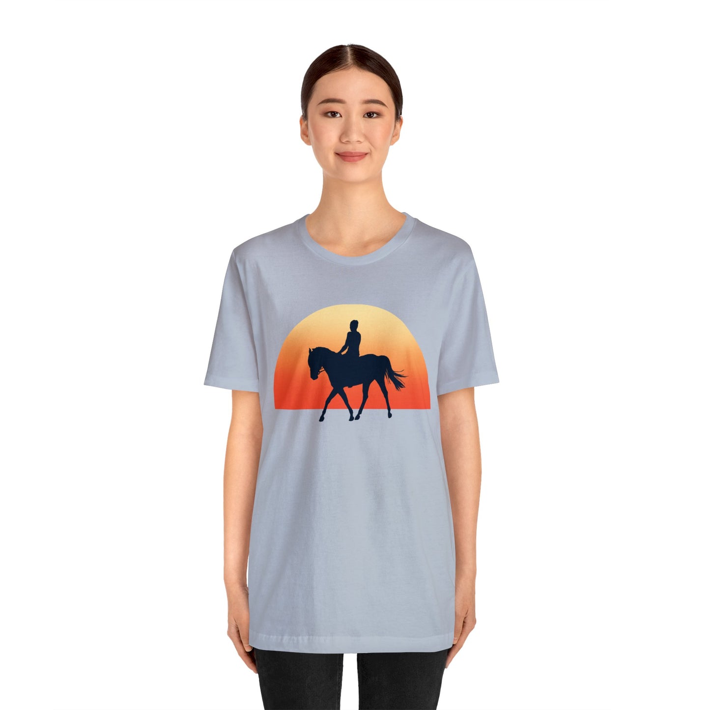 Horse Sunset - Unisex Short Sleeve Jersey Tee