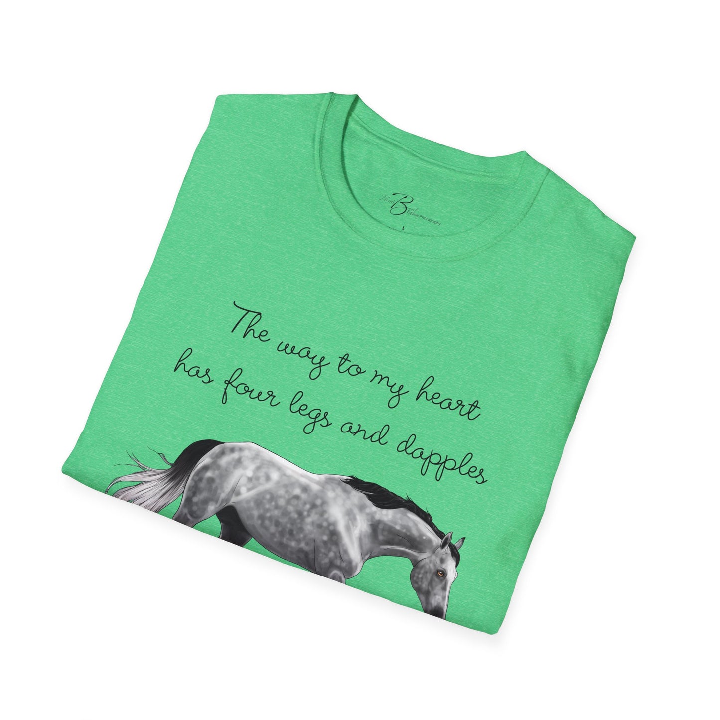 The Way To My Heart - Dappled Grey - Horse Lover T-Shirt - Color Specific