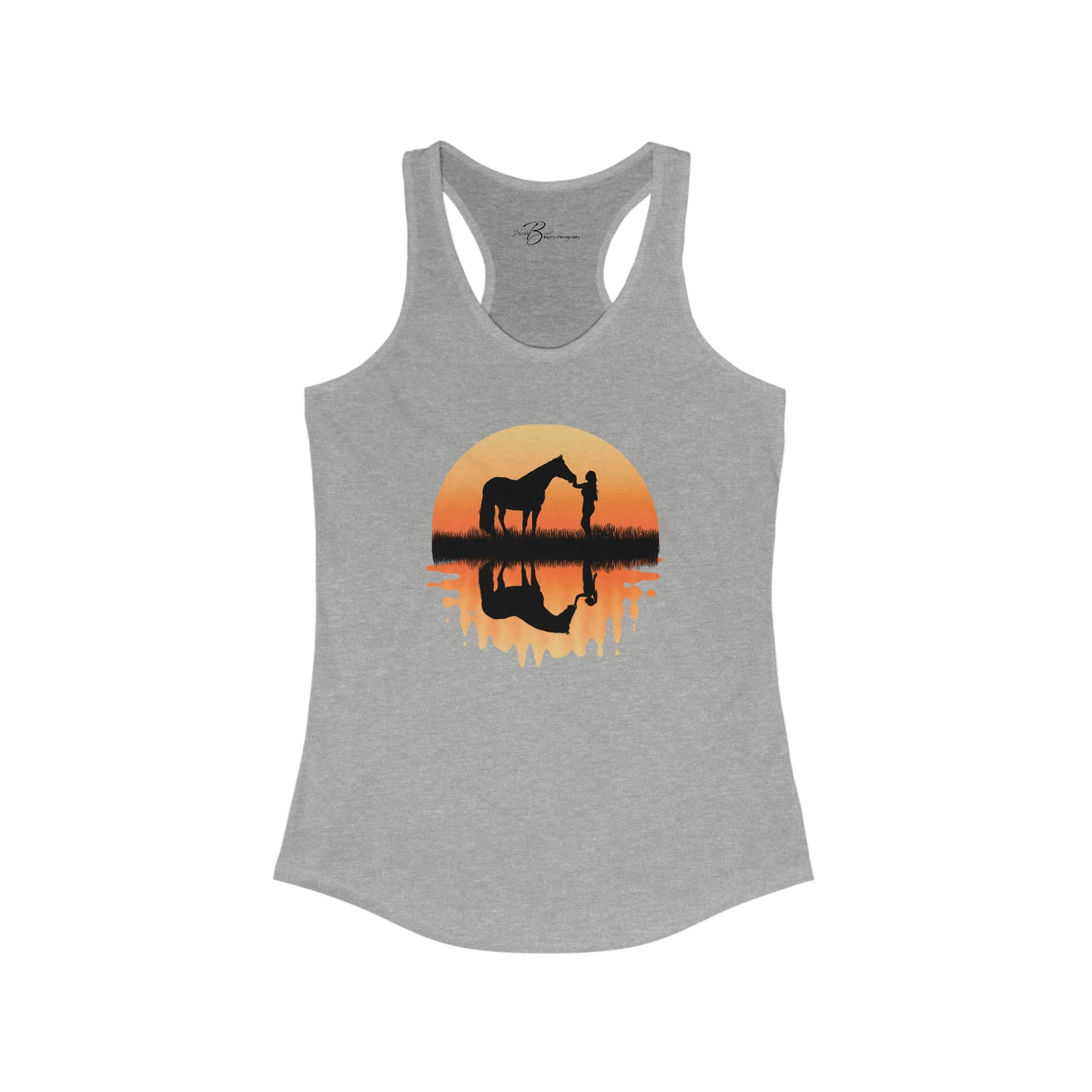 Inner Self - Girl Reflection - Orange - Women's Ideal Racerback Tank