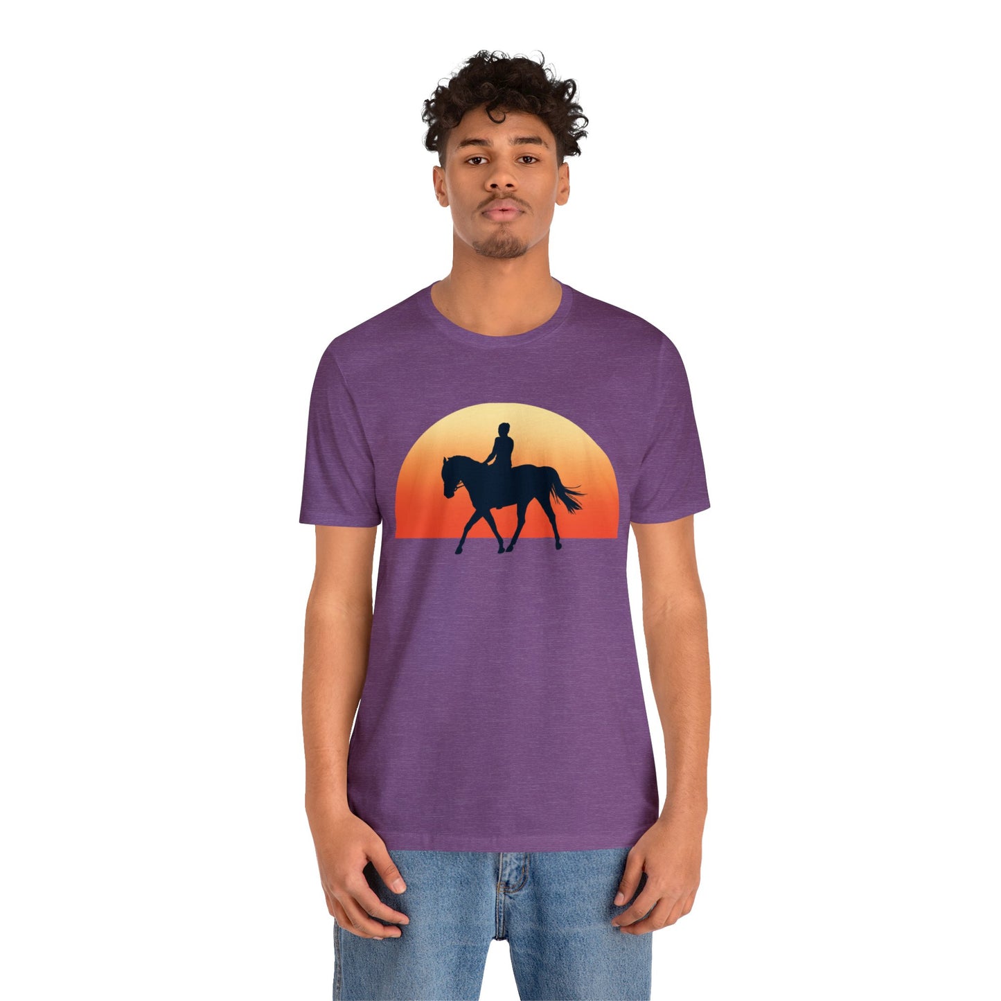Horse Sunset - Unisex Short Sleeve Jersey Tee
