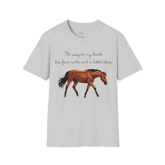 The Way To My Heart - Bay - Horse Lover T-Shirt - Color Specific