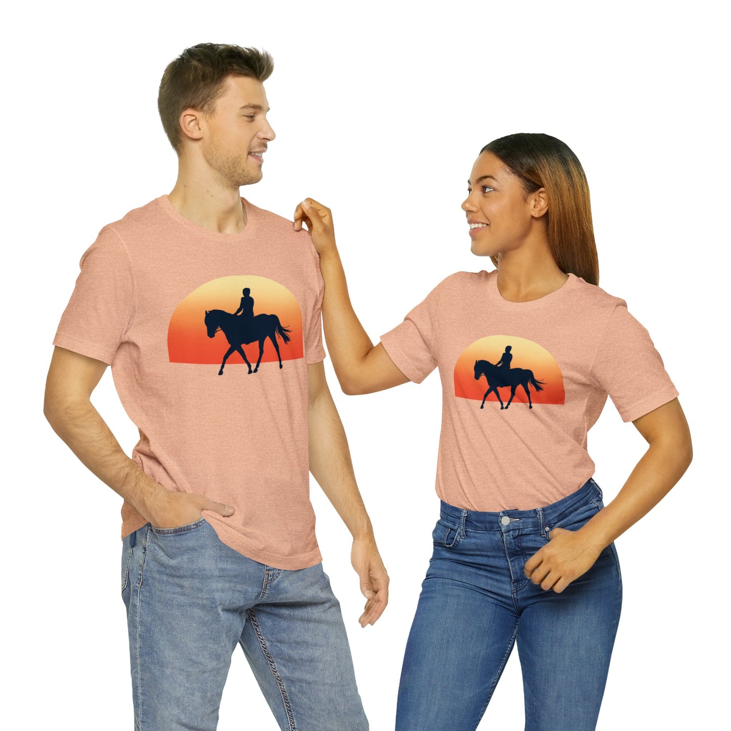 Horse Sunset - Unisex Short Sleeve Jersey Tee