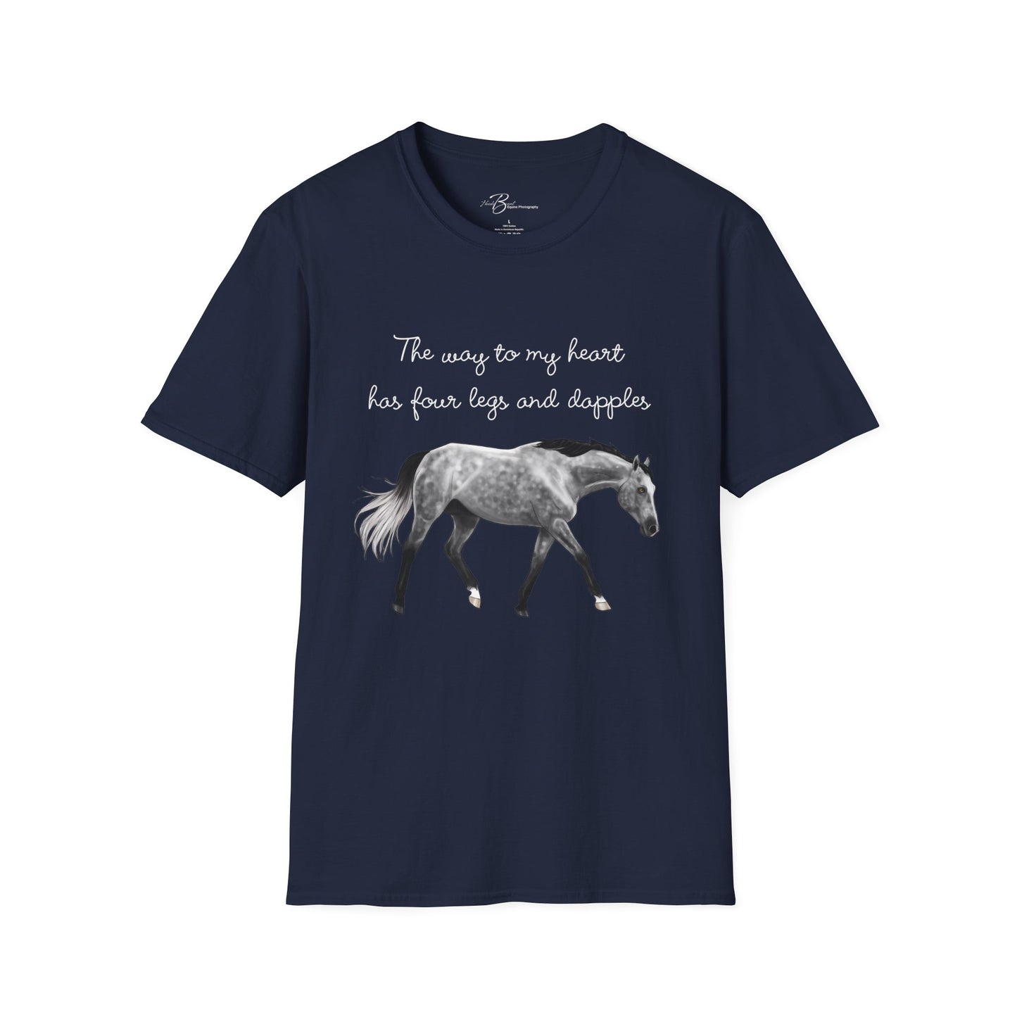 The Way To My Heart - Dappled Grey - Horse Lover T-Shirt - Color Specific