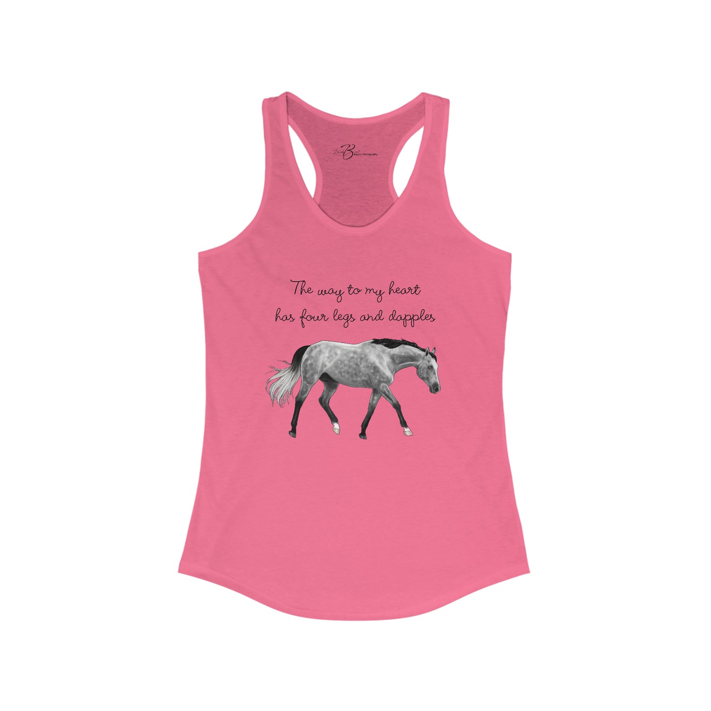 The Way To My Heart - Dappled Grey - Women's Ideal Racerback Tank