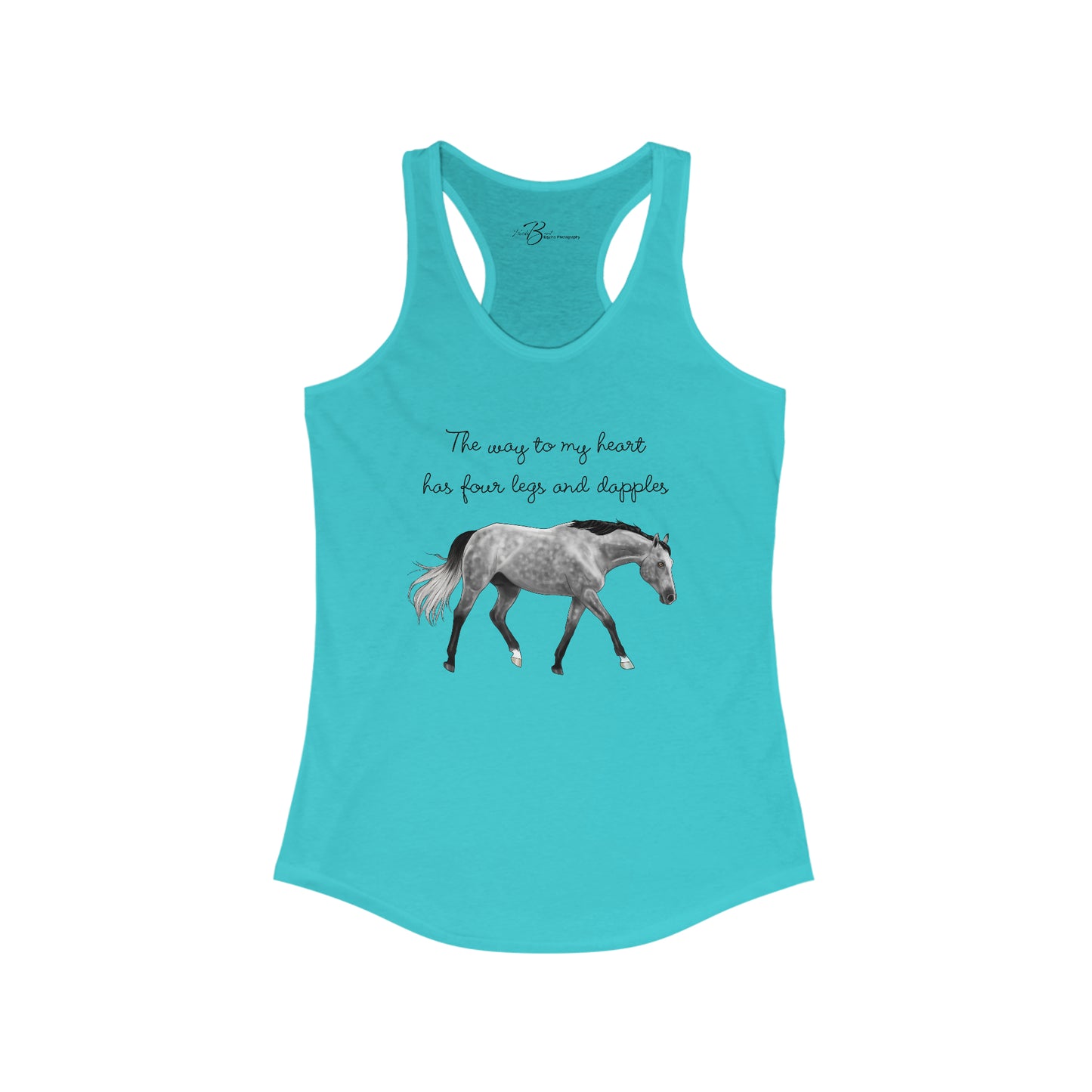 The Way To My Heart - Dappled Grey - Women's Ideal Racerback Tank