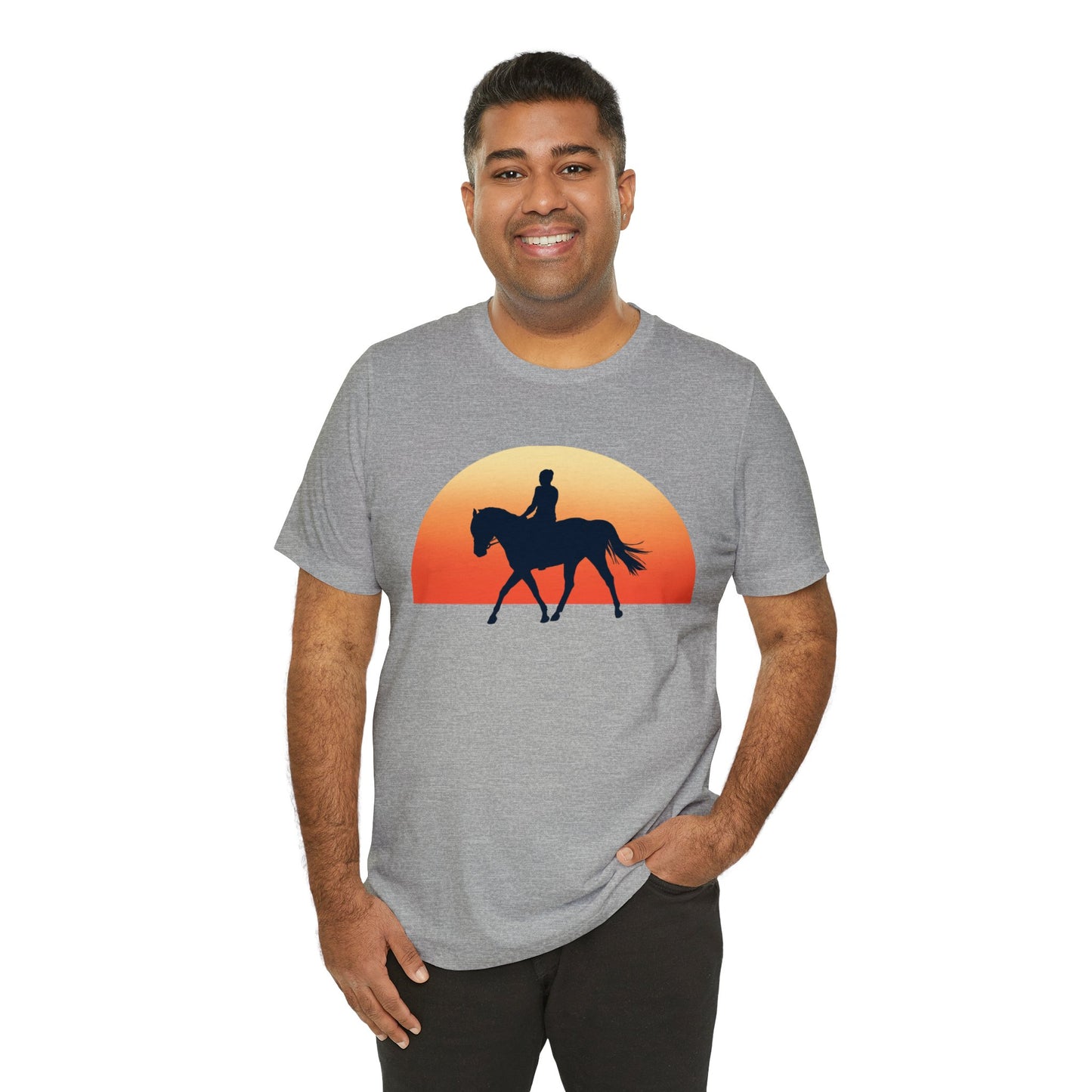 Horse Sunset - Unisex Short Sleeve Jersey Tee