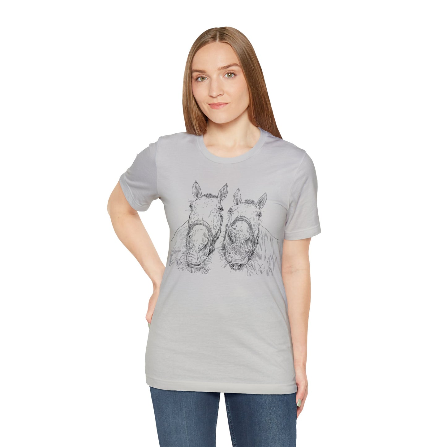 Horse Faces - Unisex Short Sleeve Jersey Tee