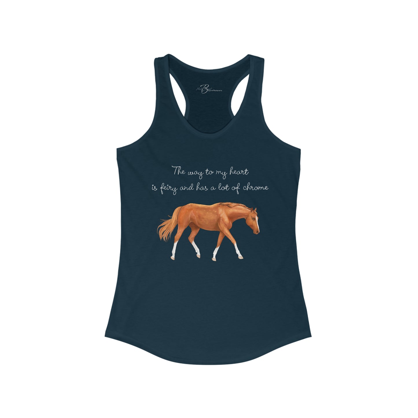 The Way To My Heart - Chestnut - Women's Ideal Racerback Tank