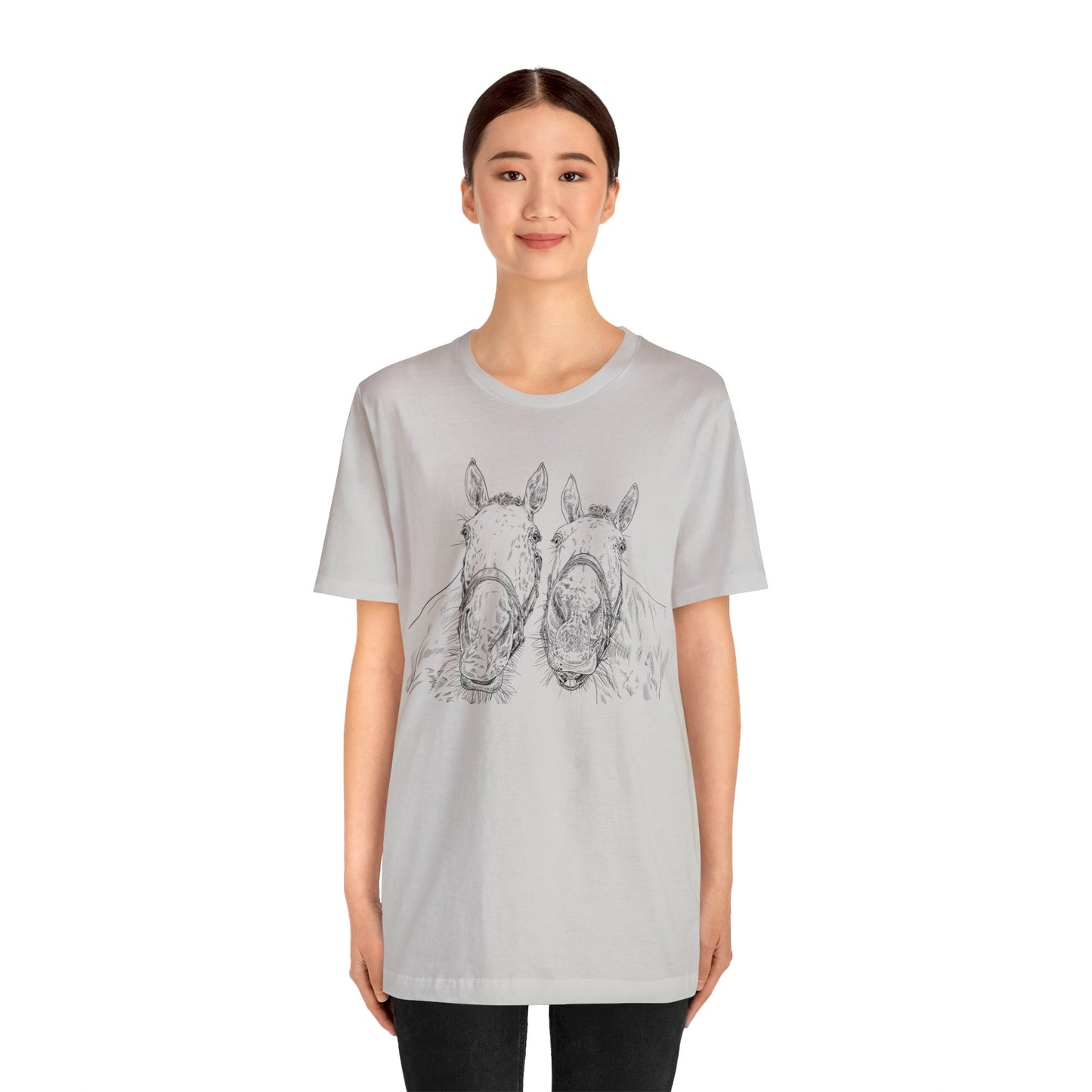 Horse Faces - Unisex Short Sleeve Jersey Tee